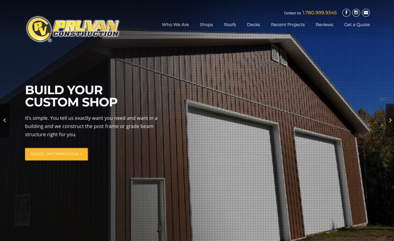 Pruvan Construction website